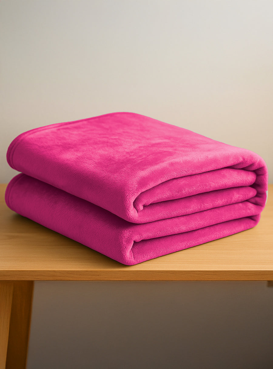 Cobija Polar Individual Suave y Ligera · 1.20 × 2 m color Rosa Chicle
