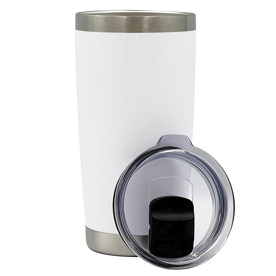 Termo para Café 20 oz de Acero Inoxidable · Tapa Magnética Antiderrame · Doble Pared color Blanco