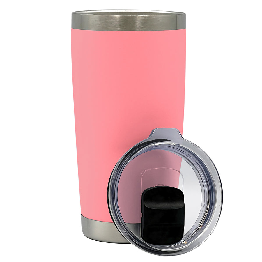 Termo para Café 20 oz de Acero Inoxidable · Tapa Magnética Antiderrame · Doble Pared color Rosa Claro