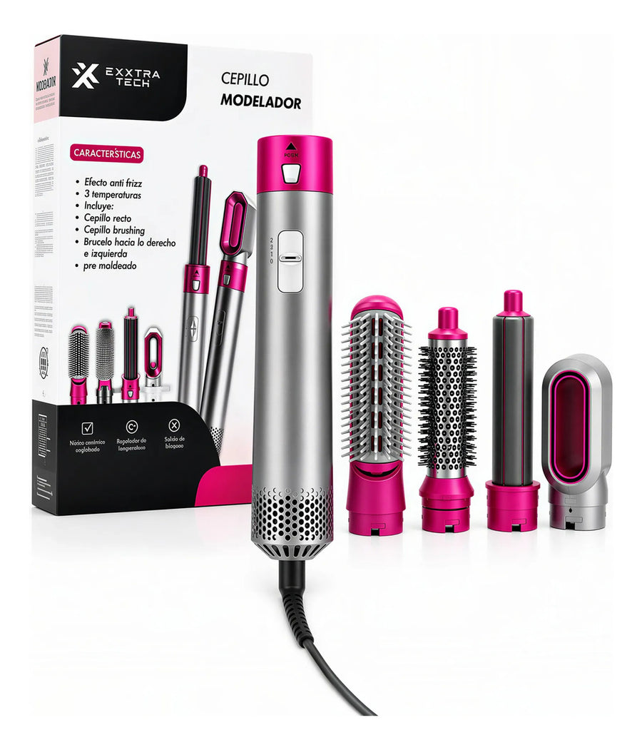 Set Modelador de Cabello 5 en 1 · Cepillo Secador