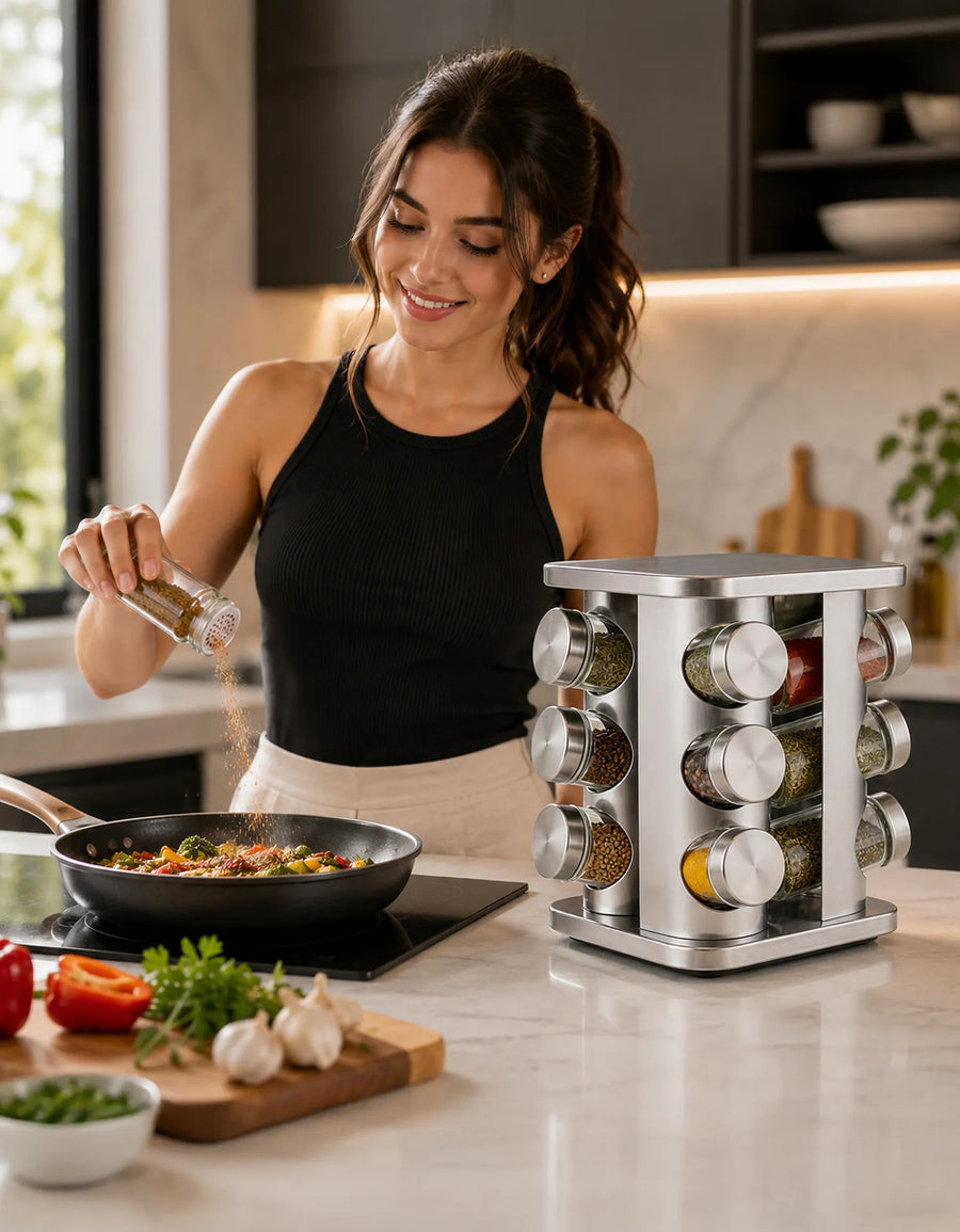 Especiero Organizador de Cocina en Acero 50 × 19 × 57 cm