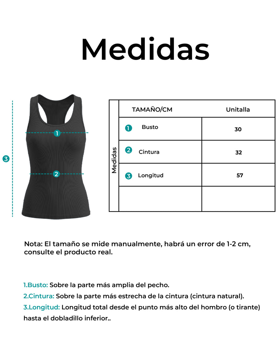 Playera Deportiva Sin Mangas Mujer Tank Top Acanalada · Unitalla color Gris Oxford