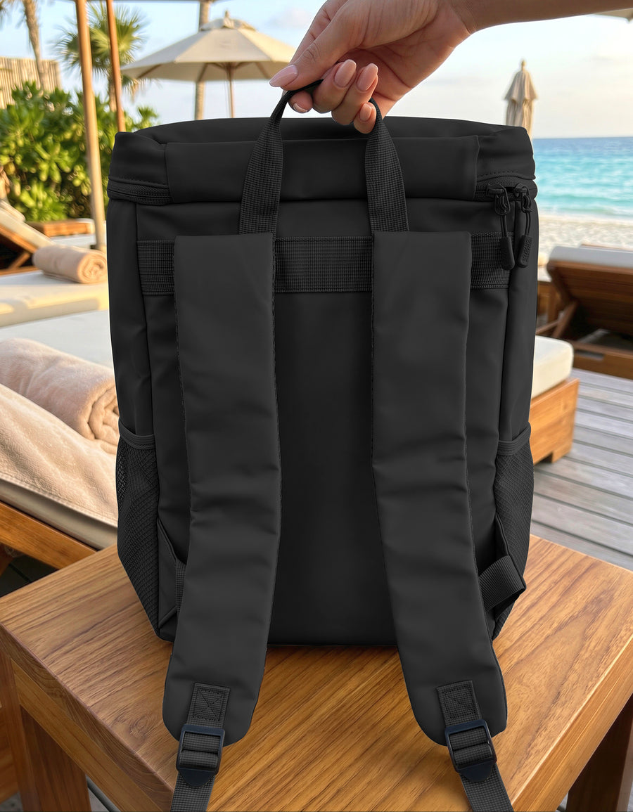 Mochila Térmica Cooler para Comida y Bebidas 27 × 18 × 34.5 cm color Negro