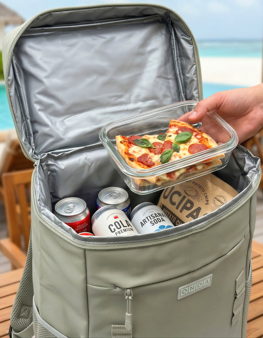 Mochila Térmica Cooler para Comida y Bebidas 27 × 18 × 34.5 cm color Verde