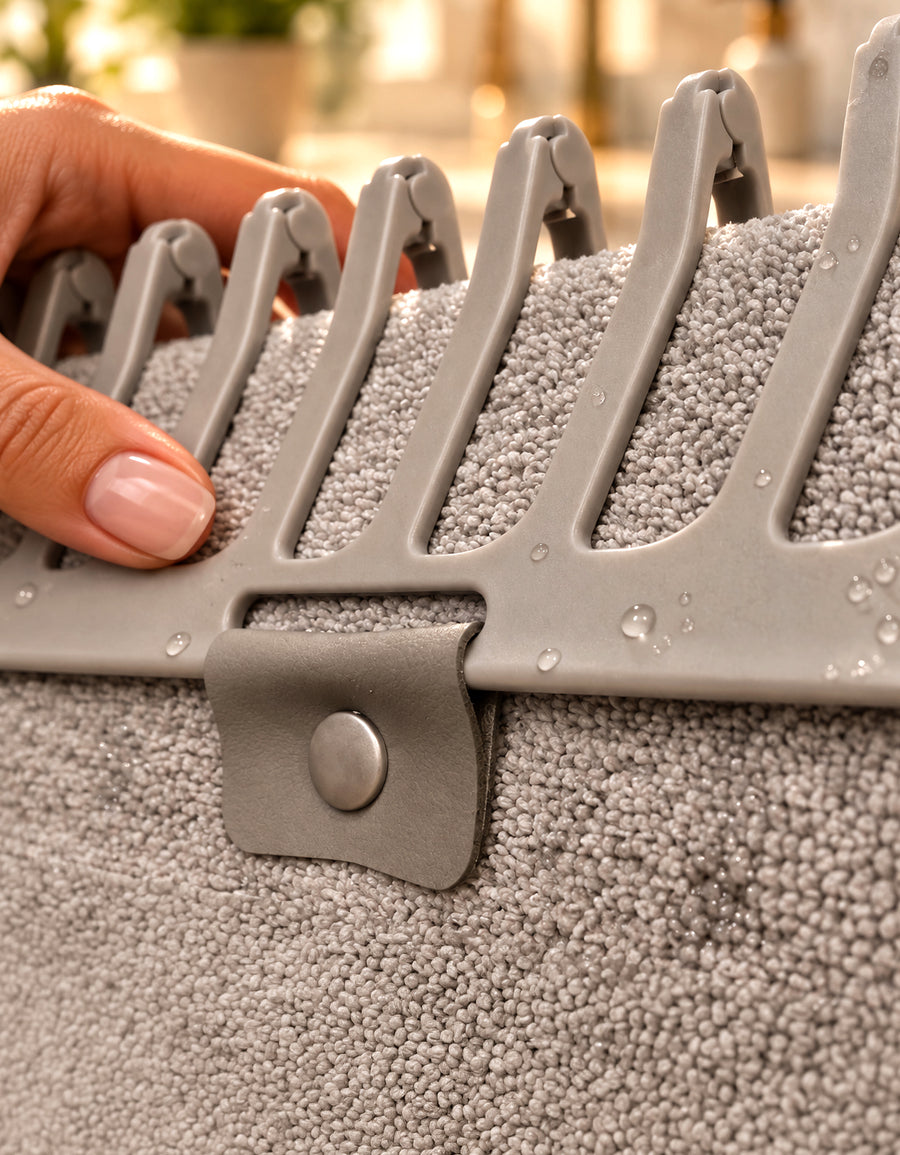Escurridor de Platos Plegable con Tapete de Secado 35.5 × 46 cm · Gris