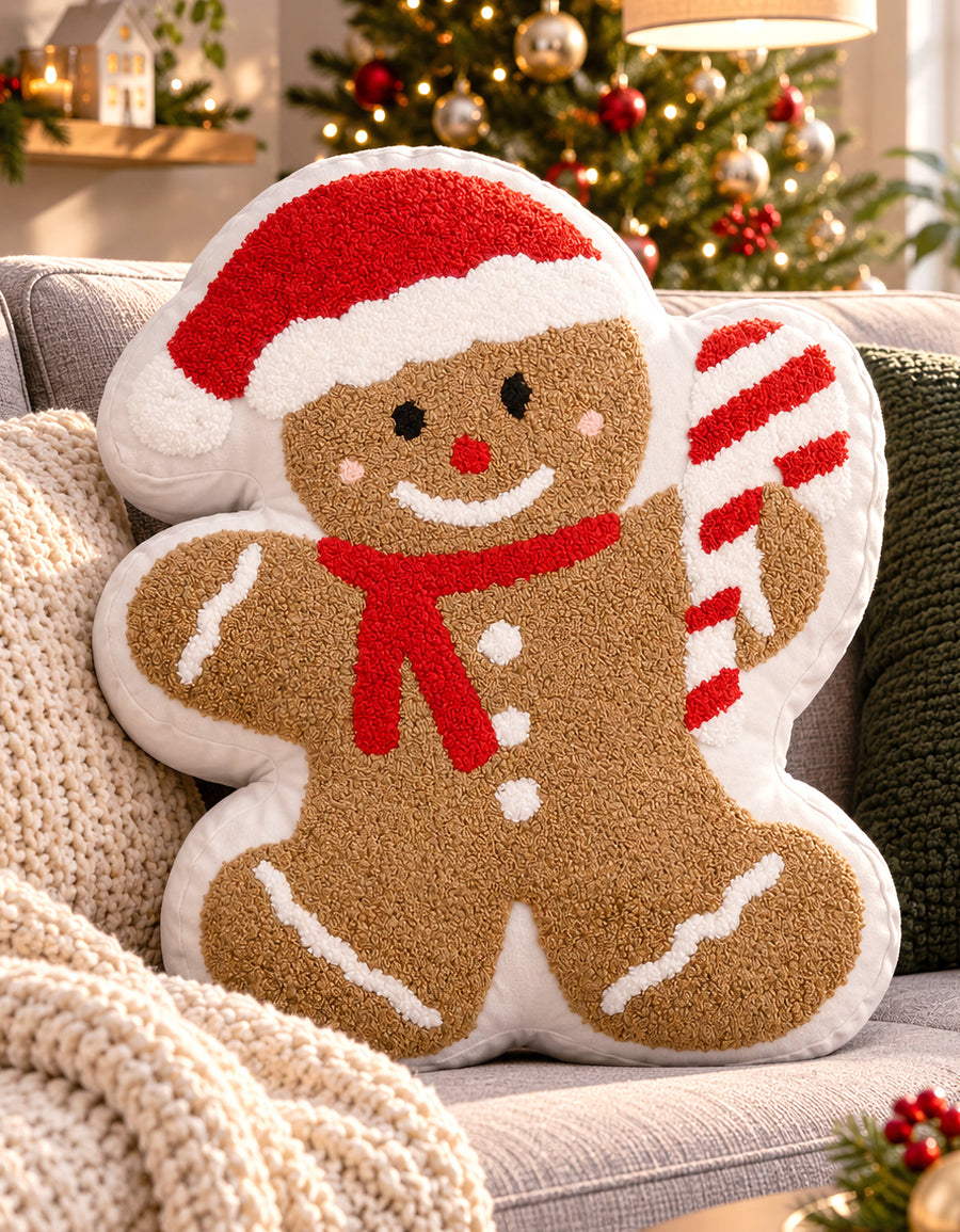 Cojín Navideño diseño Galleta de jengibre