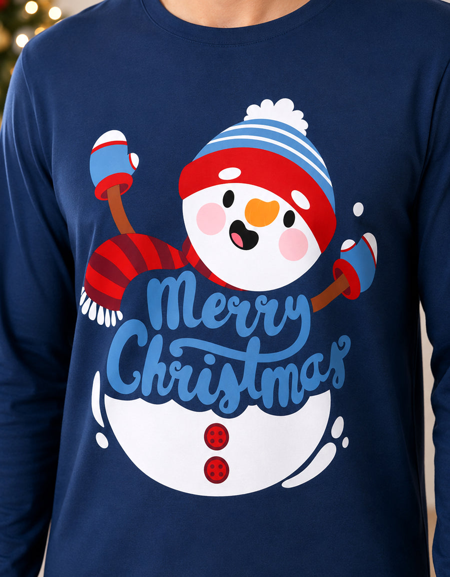 Pijama Navideña Familiar diseño Muñeco de nieve