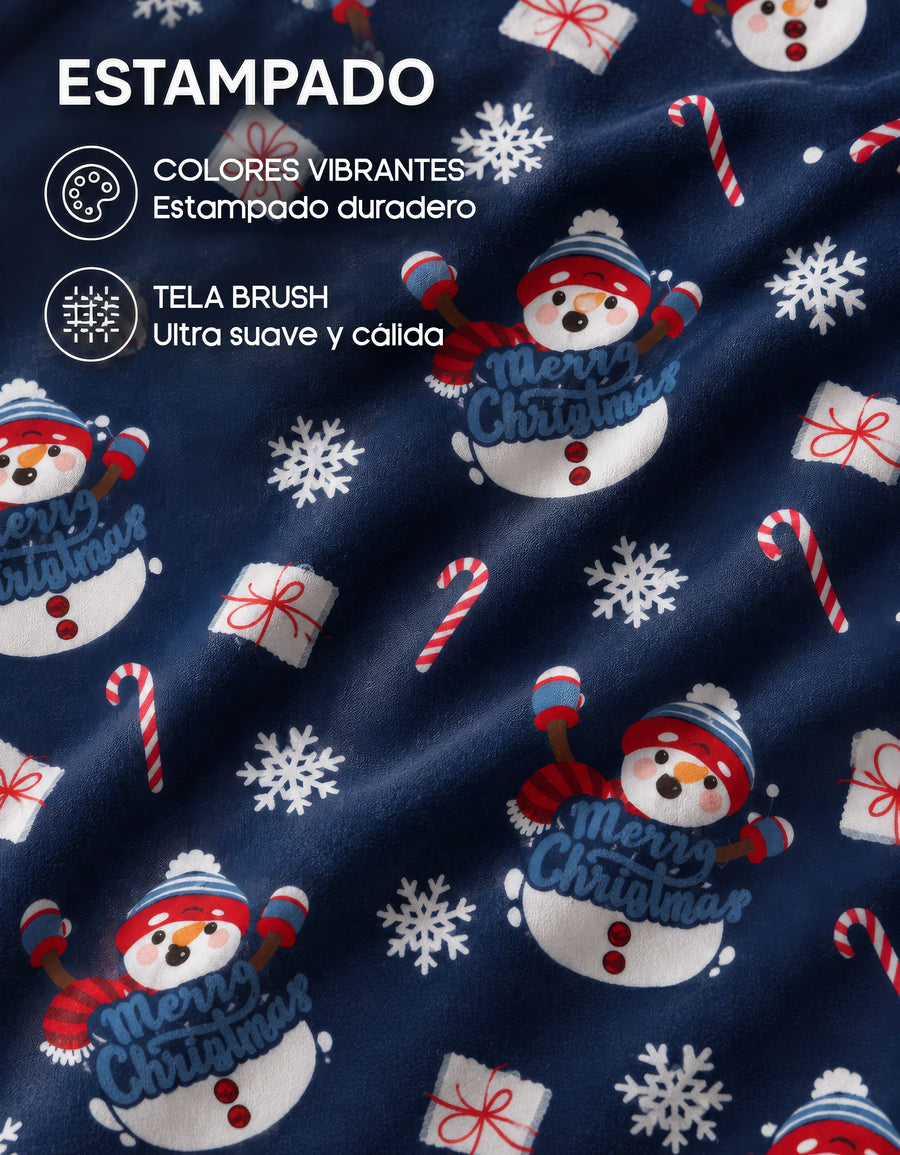 Pijama Navideña Familiar diseño Muñeco de nieve