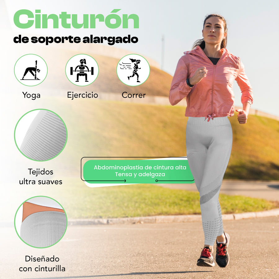 Leggings Deportivos Mujer Levanta Glúteos Sin Costuras · Cintura Alta · CH a XG color Gris