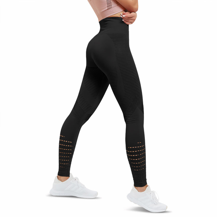 Leggings Deportivos Mujer Levanta Glúteos Sin Costuras · Cintura Alta · CH a XG color Negro