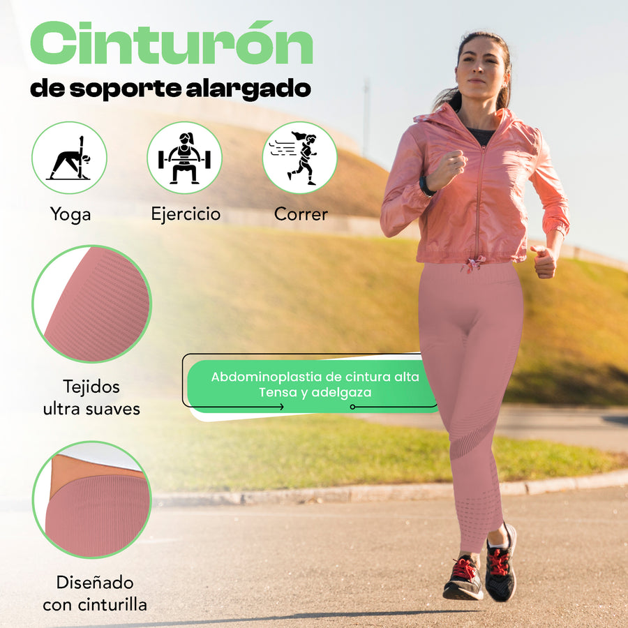Leggings Deportivos Mujer Levanta Glúteos Sin Costuras · Cintura Alta · CH a XG color Rosa