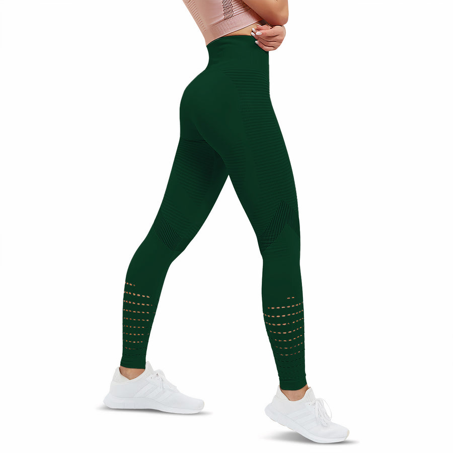 Leggings Deportivos Mujer Levanta Glúteos Sin Costuras · Cintura Alta · CH a XG color Verde