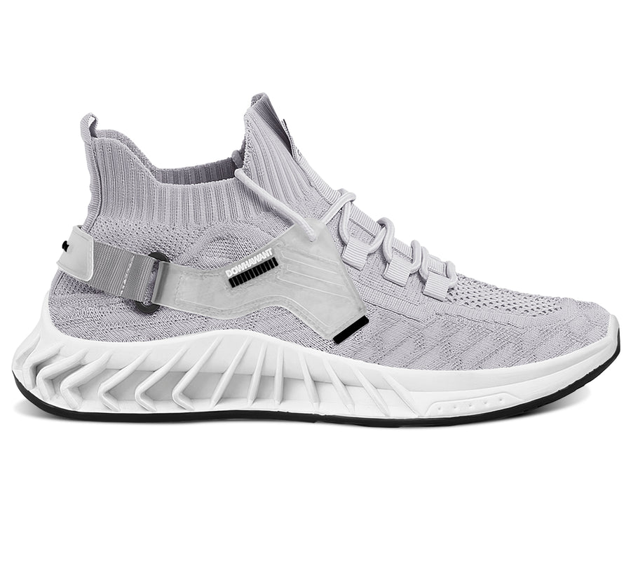 Tenis Hombre tipo Calcetín Transpirables · Suela Gruesa Amortiguada · Tallas 40 y 43 color Gris