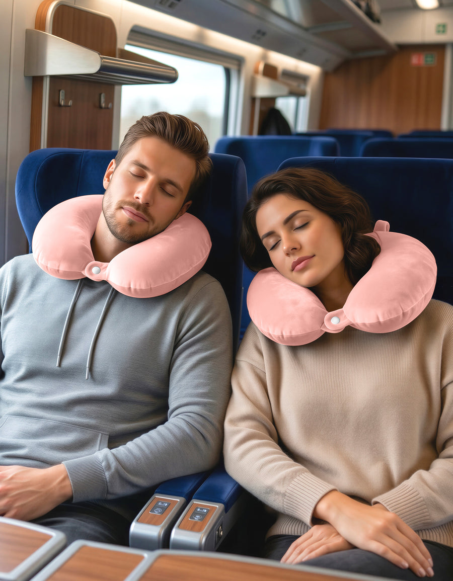 Almohada de Viaje Cervical para Cuello color Rosa