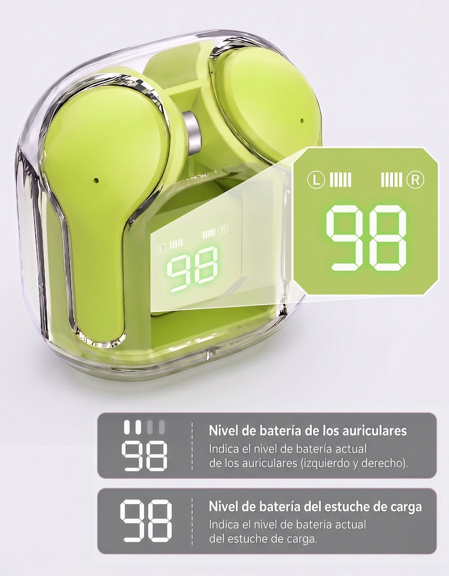 Audífonos Inalámbricos Bluetooth con Luz LED HK3 color Amarillo