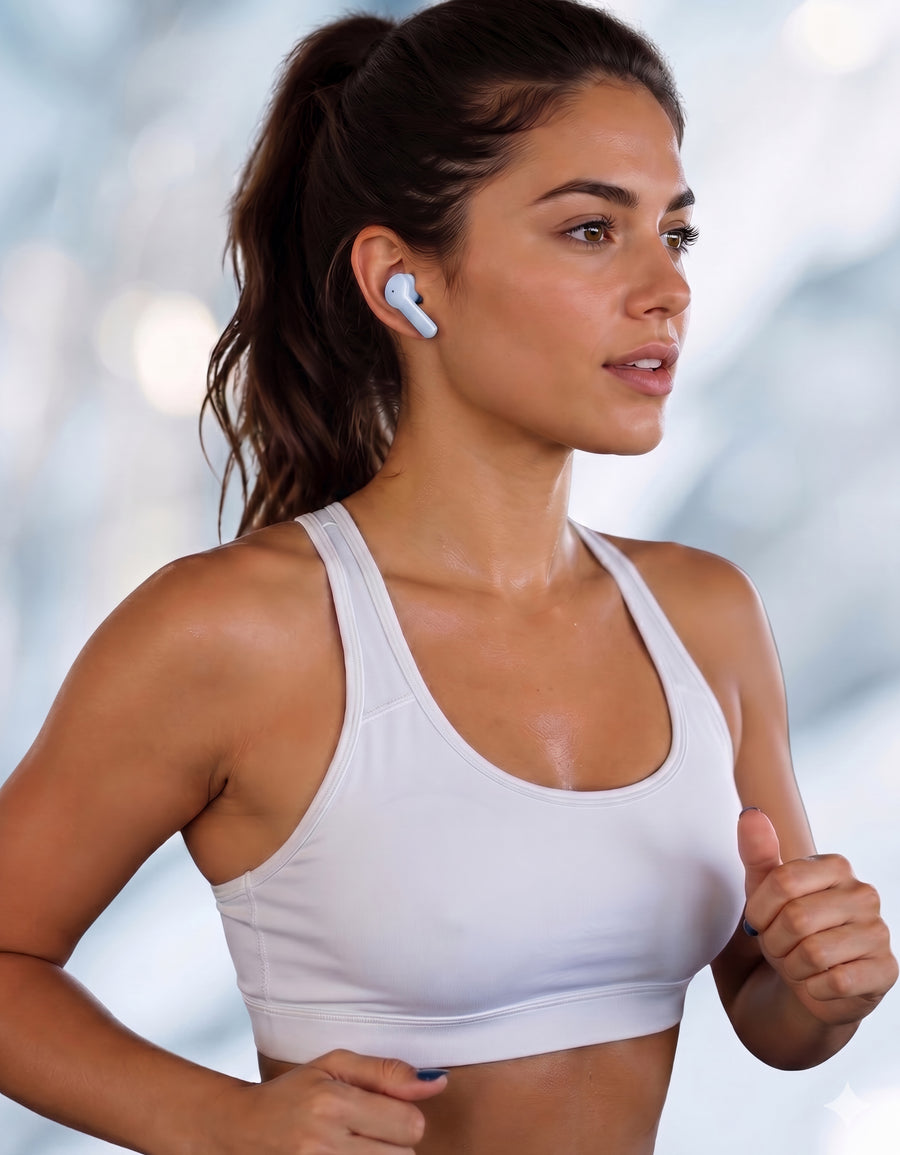 Audífonos Inalámbricos Bluetooth con Luz LED HK3 color Azul