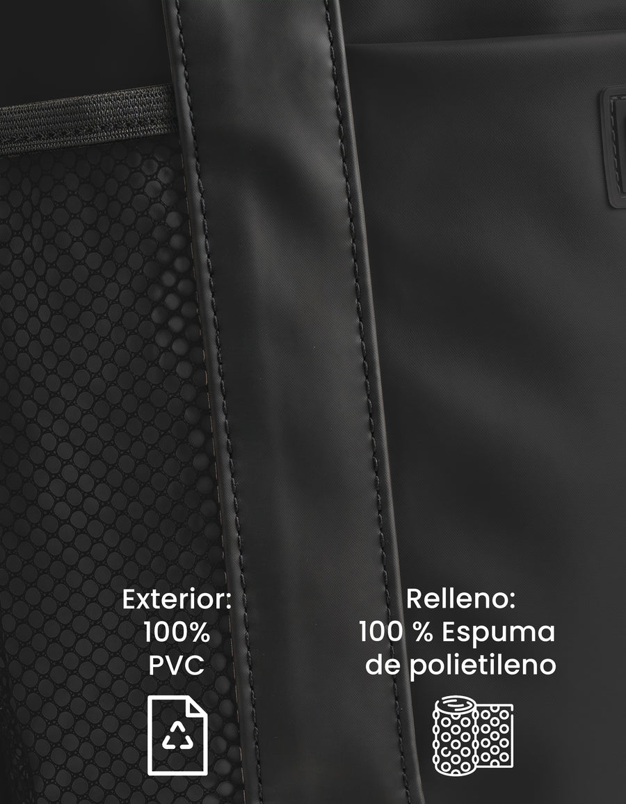 Bolsa Térmica Cooler con Bolsillos de Malla 22 × 15 × 32 cm color Negro