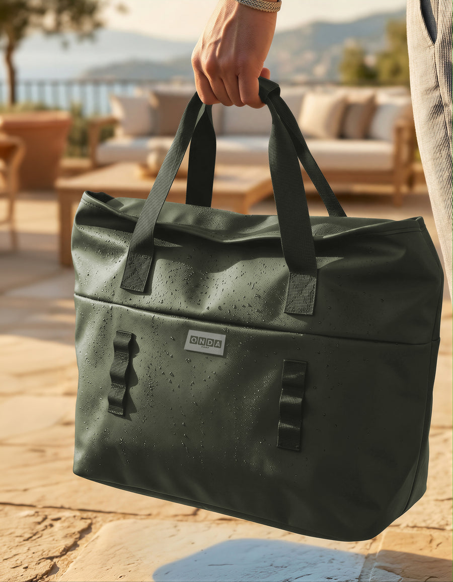 Bolsa Térmica Tote Grande 43 × 14 × 36 cm color Verde Militar