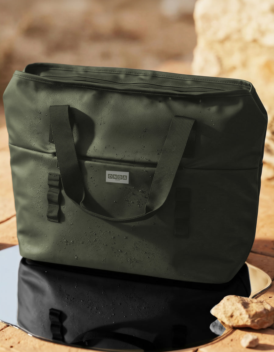 Bolsa Térmica Tote Grande 43 × 14 × 36 cm color Verde Militar