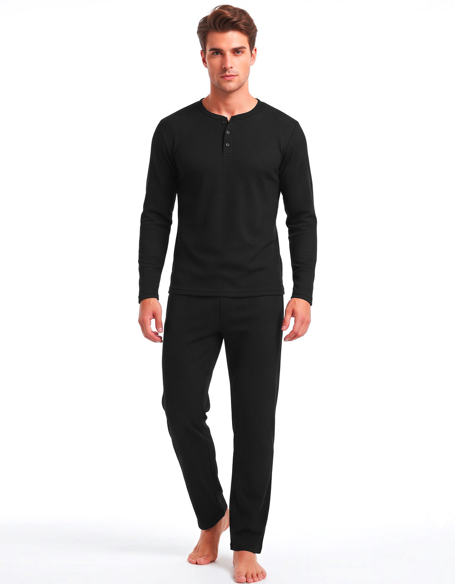 Conjunto Térmico Hombre diseño Negro liso