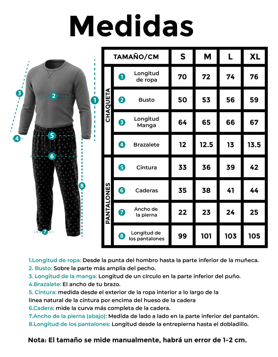 Conjunto Térmico Playera y Pants Polar · 2 Piezas (M5233) color Gris Oxford / Aviones negro