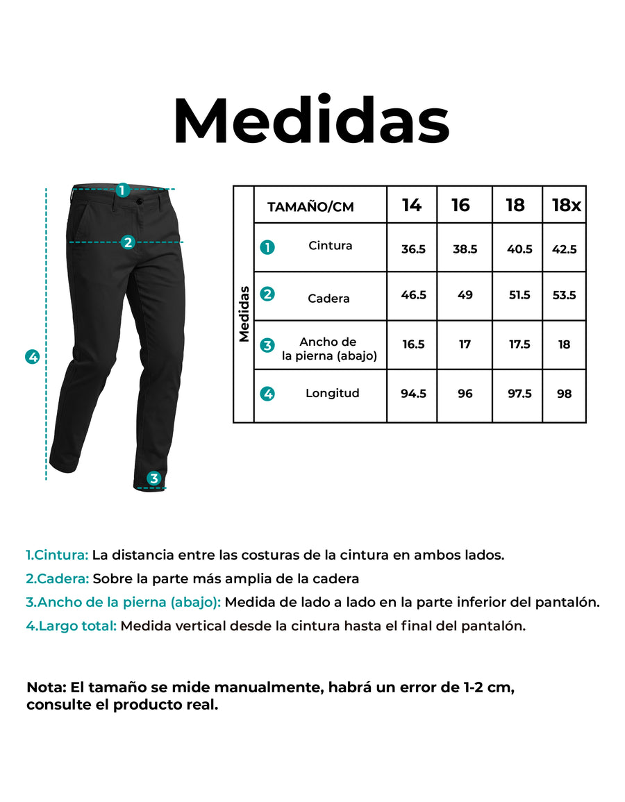 Pantalón Gabardina Stretch Slim Fit Hombre
