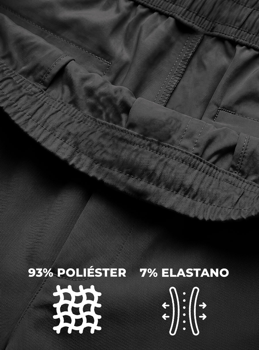 Pantalones Jogger Slim Fit Hombre Deportivos Casuales color Negro