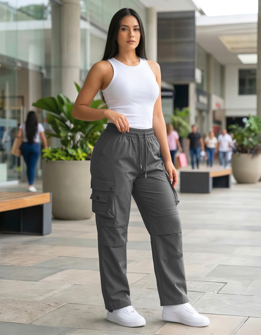 Pants Deportivo Mujer para Gym y Casual color Gris