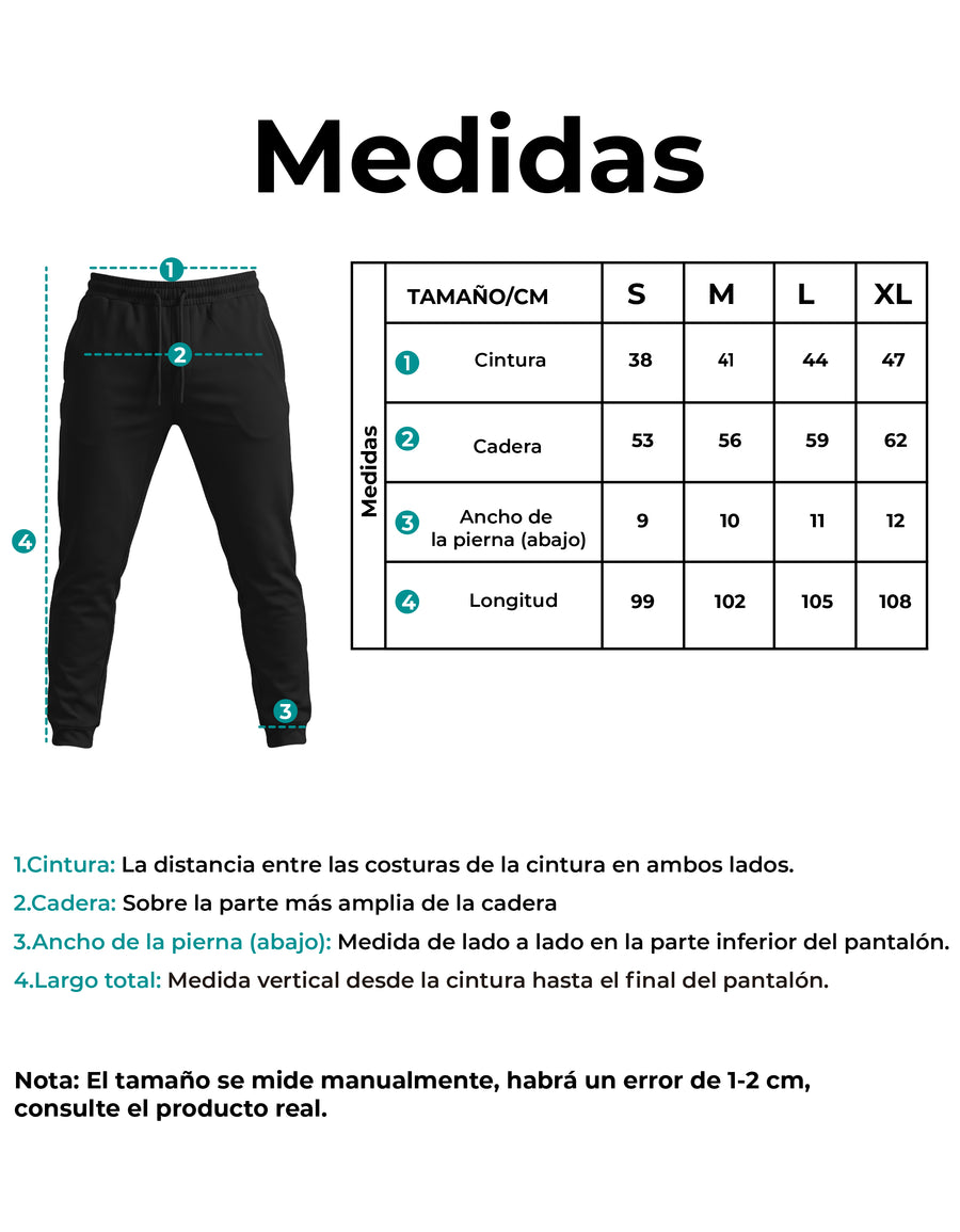 Pants Jogger Hombre Fleece con Bolsillos color Negro
