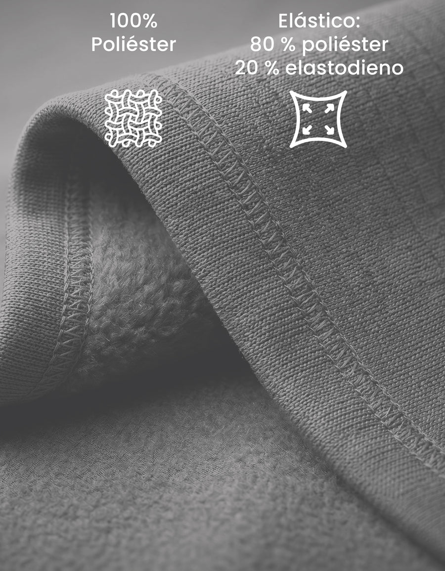 Pants Jogger Mujer Fleece con Bolsillos color Gris Oxford