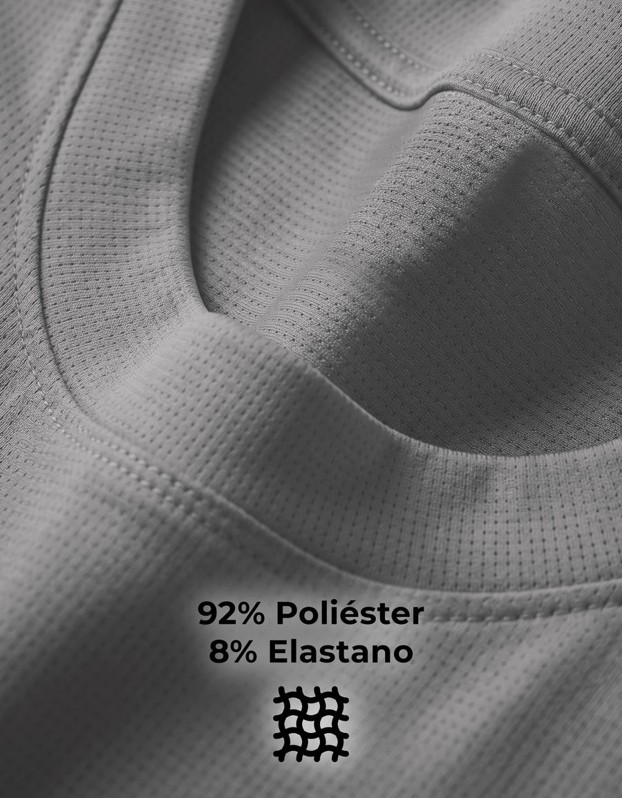 Playera Hombre Cuello Redondo Algodón color Gris
