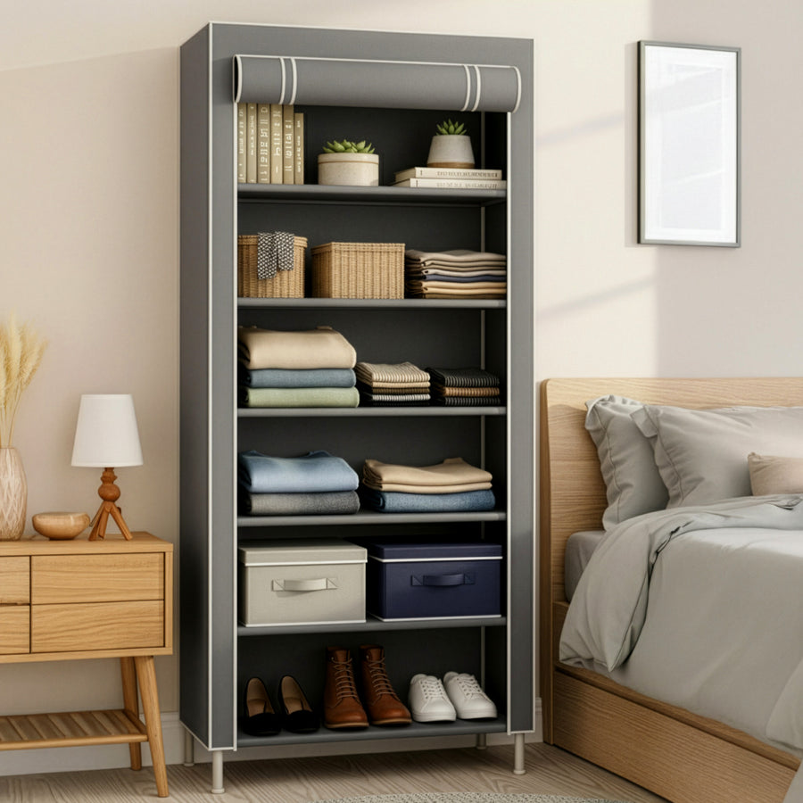 Rack Organizador Metálico para Hogar color Gris