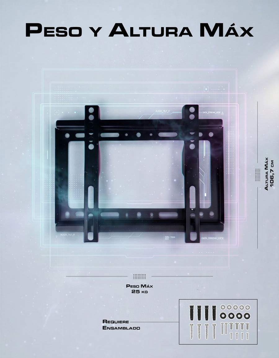 Soporte de Pared para Pantalla 14 a 42 Pulgadas · Fijo
