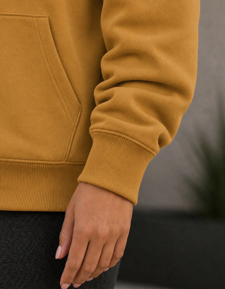Sudadera Mujer Hoodie con Capucha Fleece · Bolsillo Canguro color Khaki