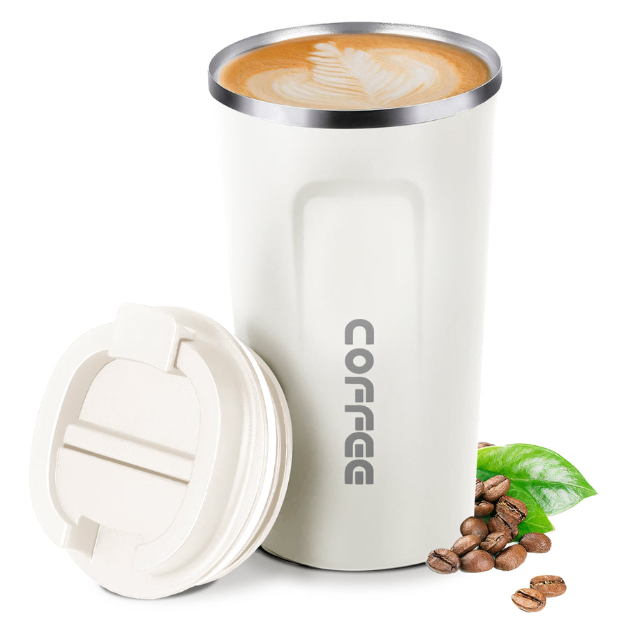 Taza Térmica para Café 510 ml con Tapa color Blanco