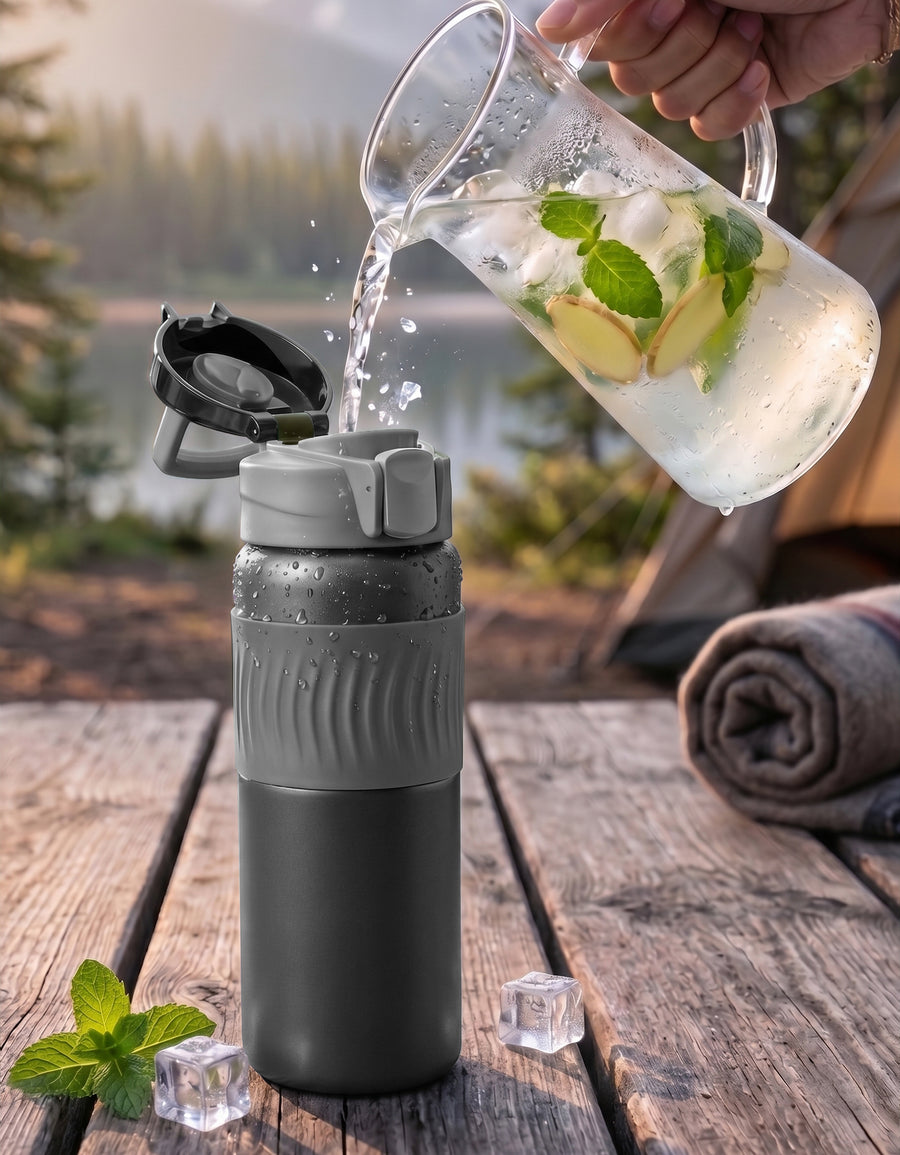 Termo de Acero Inoxidable 500 ml color Gris