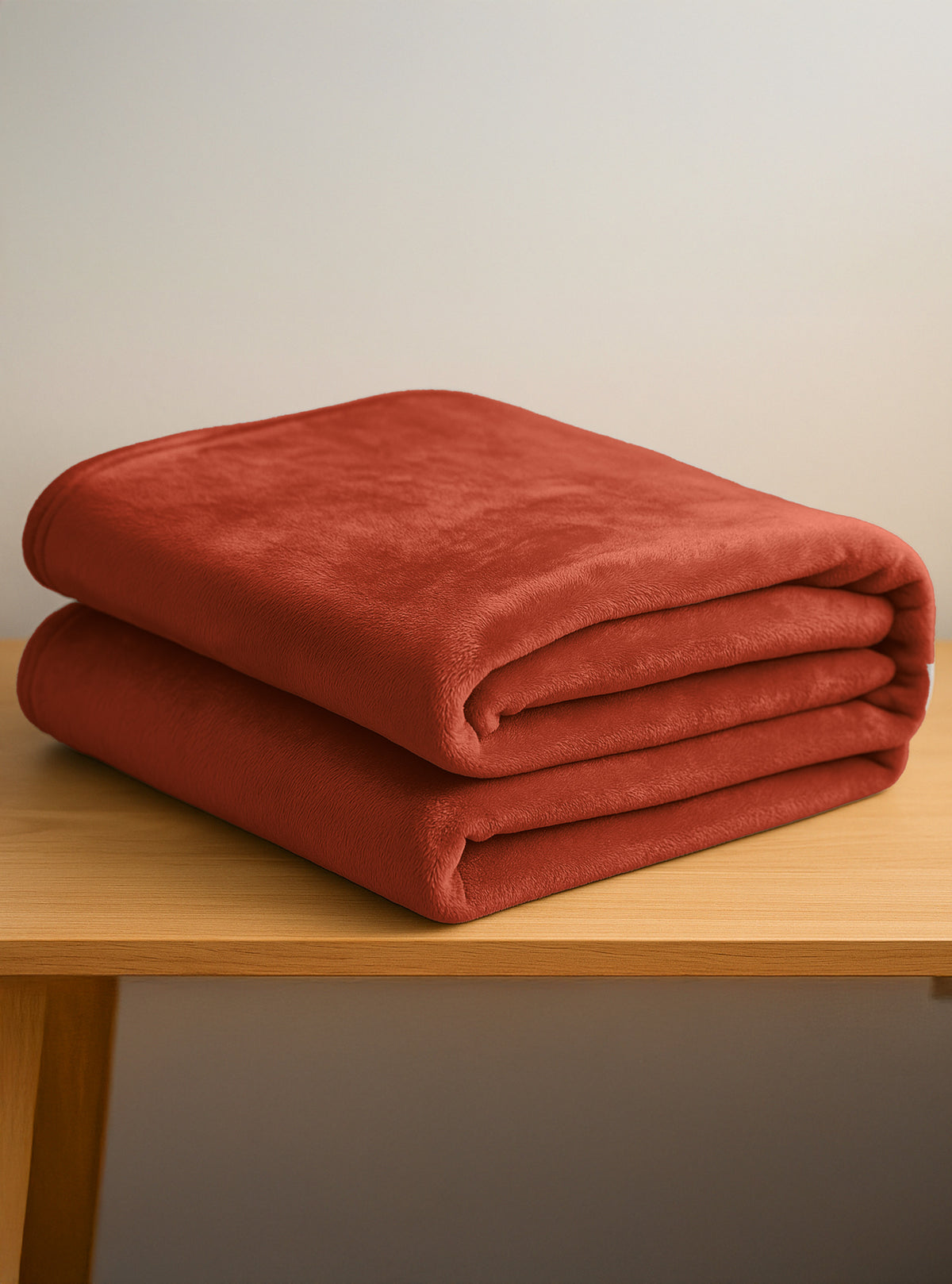 Cobija Polar Individual Suave y Ligera · 1.20 × 2 m color Terracota