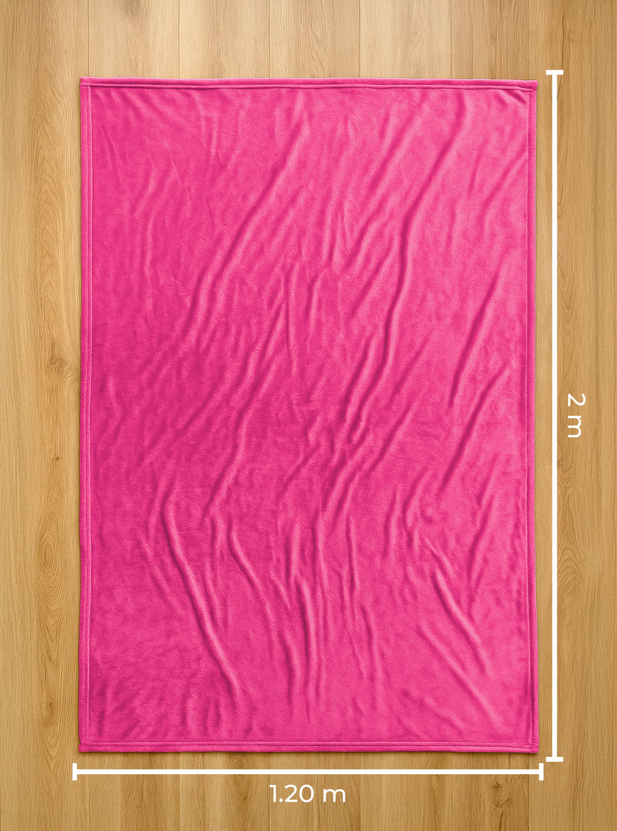 Cobija Polar Individual Suave y Ligera · 1.20 × 2 m color Rosa Chicle