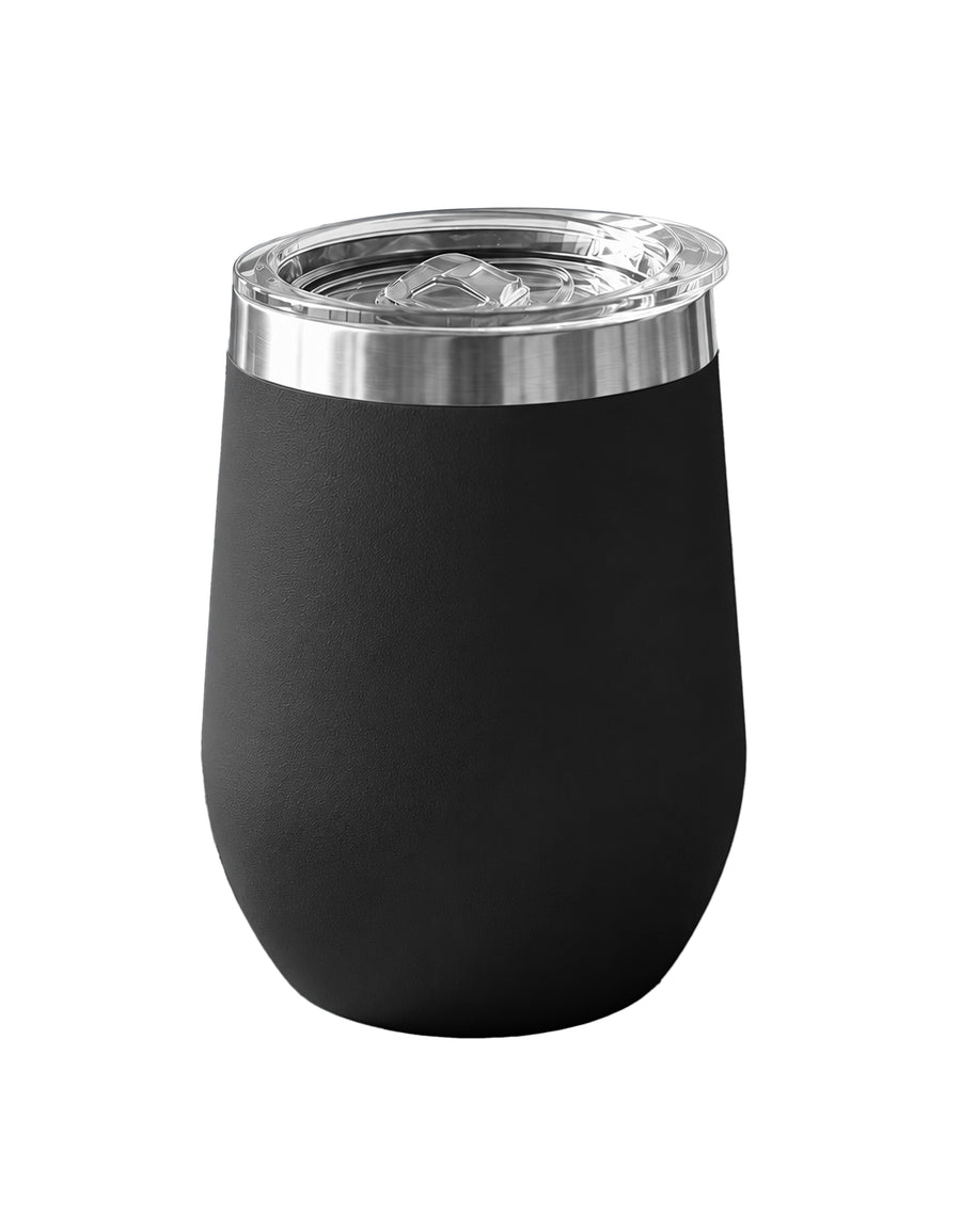 Vaso Térmico de Acero Inoxidable 12 oz con Tapa Deslizable · Café, Té o Bebidas Frías color Negro