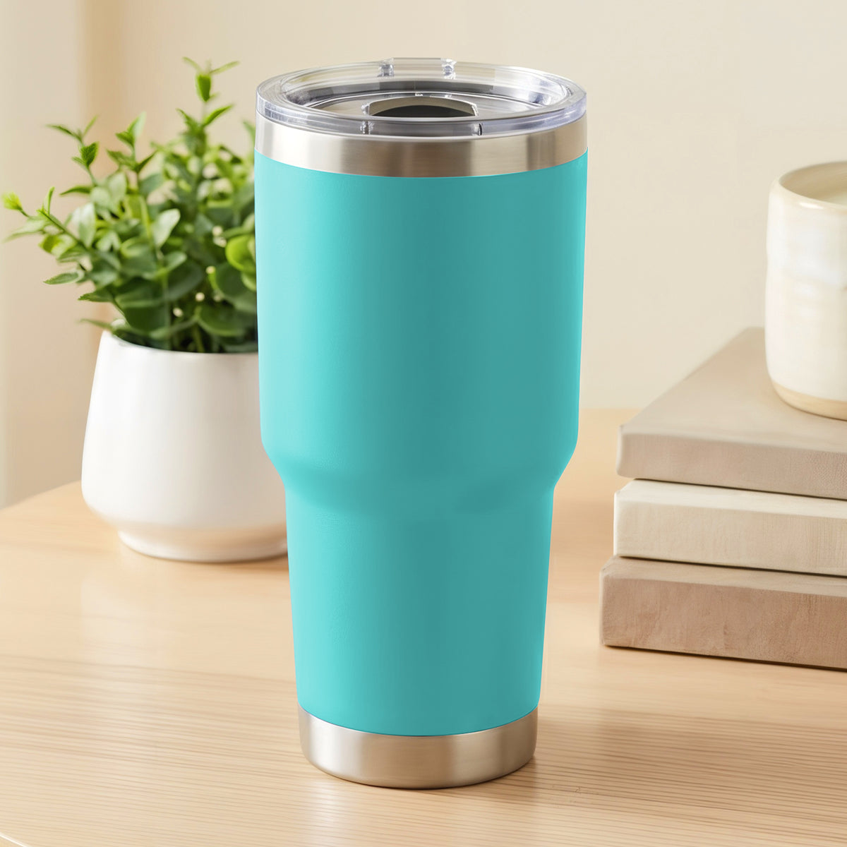Termo Vaso Térmico 30 oz (800 ml) Acero Inoxidable con Tapa Magnética · Frío 24 h y Caliente 12 h color Aqua