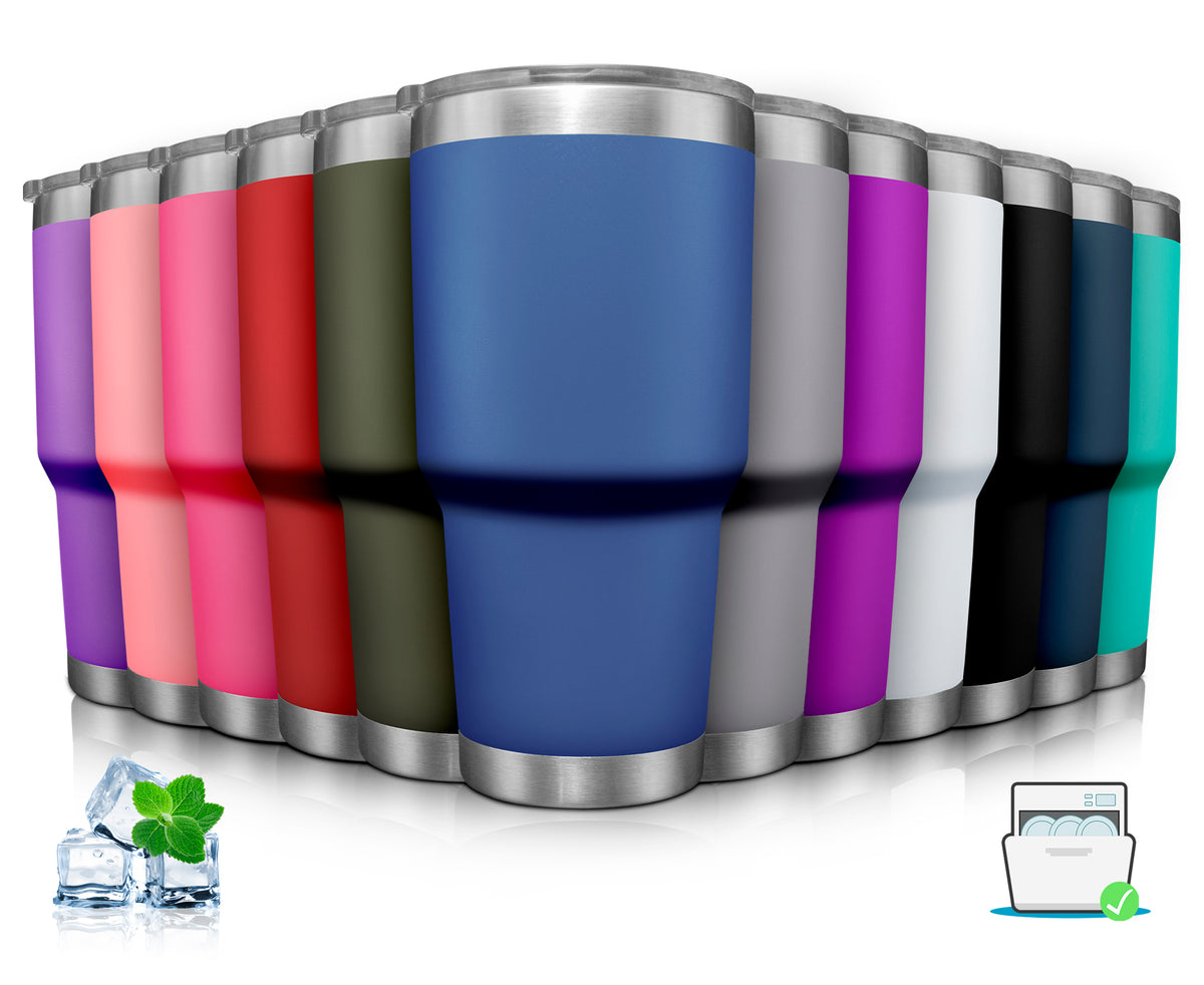Termo Vaso Térmico 30 oz (800 ml) Acero Inoxidable con Tapa Magnética · Frío 24 h y Caliente 12 h color Azul