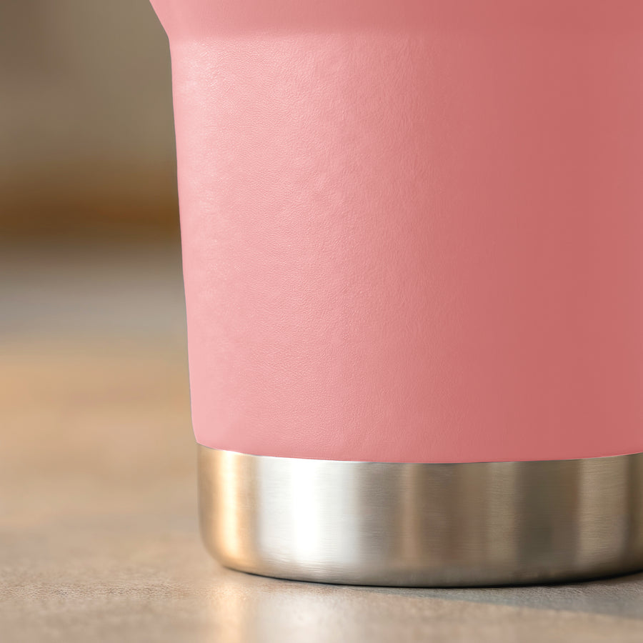 Termo Vaso Térmico 30 oz (800 ml) Acero Inoxidable con Tapa Magnética · Frío 24 h y Caliente 12 h color Rosa Claro