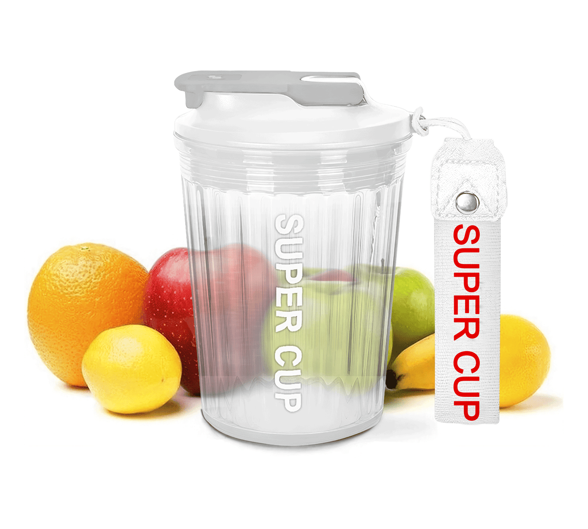 Vaso Térmico Antiderrame 450 ml con Asa Portátil · Doble Pared · Frío 12 h color Transparente