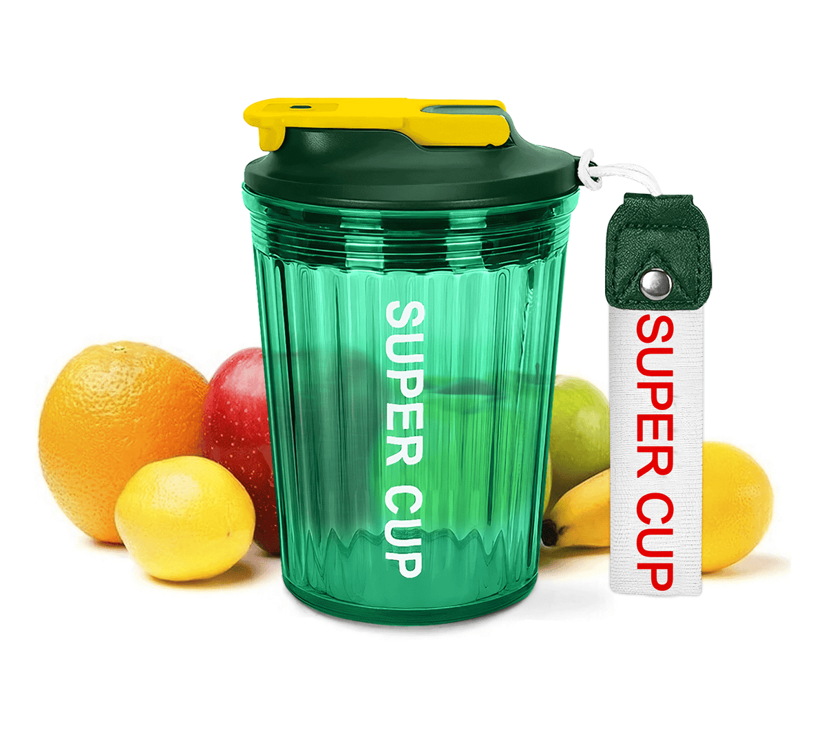 Vaso Térmico Antiderrame 450 ml con Asa Portátil · Doble Pared · Frío 12 h color Verde