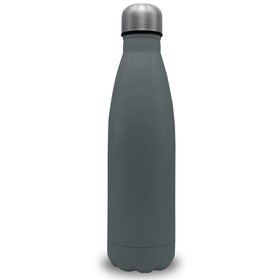 Termo Botella de Acero Inoxidable 500 ml Doble Pared · Frío y Caliente color Gris Mate