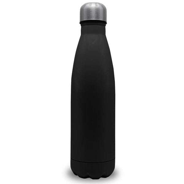 Termo Botella de Acero Inoxidable 500 ml Doble Pared · Frío y Caliente color Negro Mate