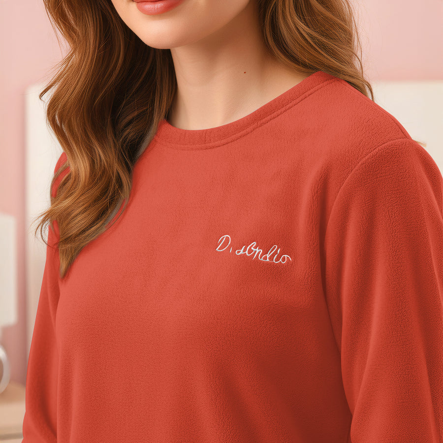 Pijama Polar Mujer 2 Piezas Roja · Suave y Calientita · Sudadera y Pantalón