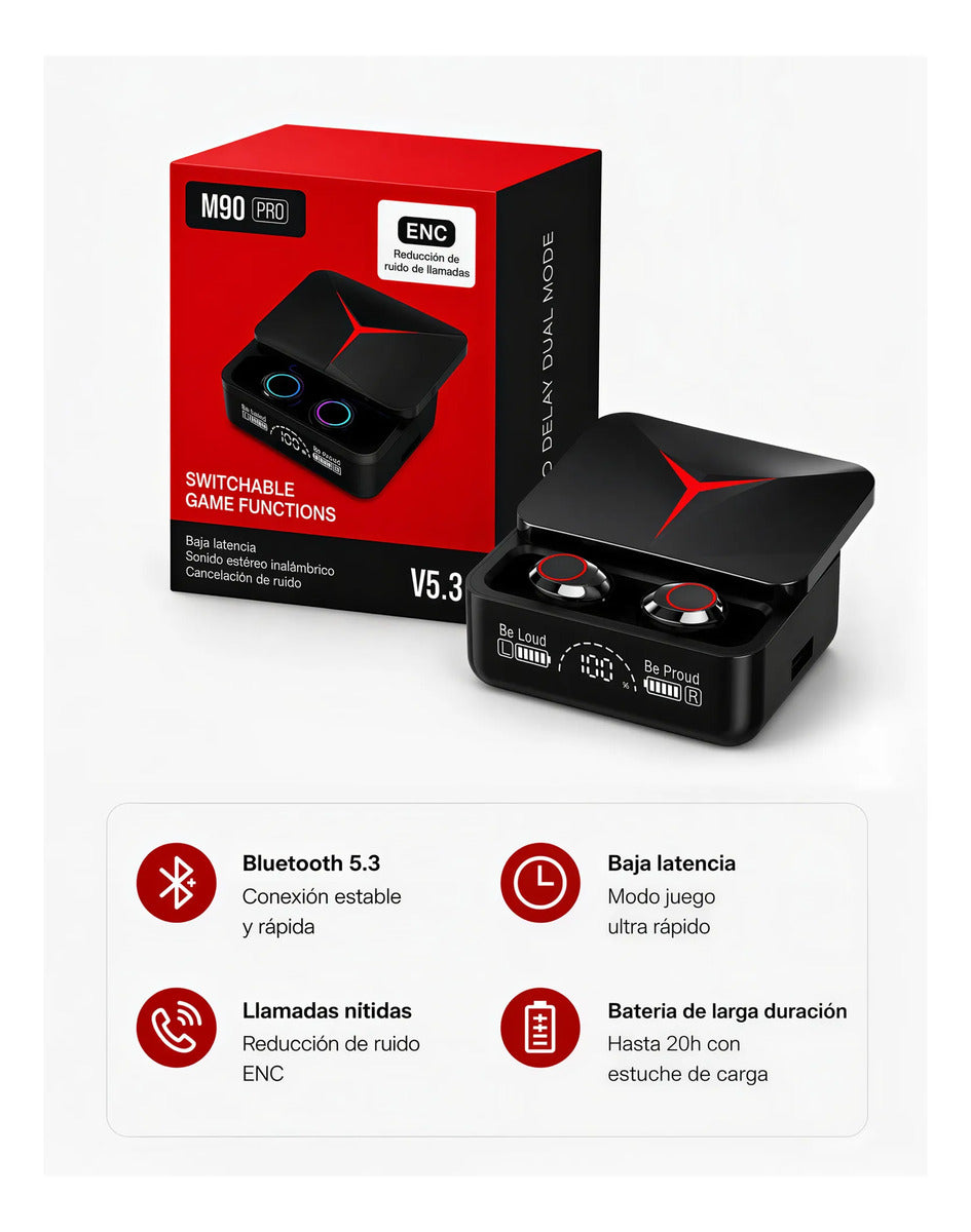 Audífonos Inalámbricos Bluetooth M90