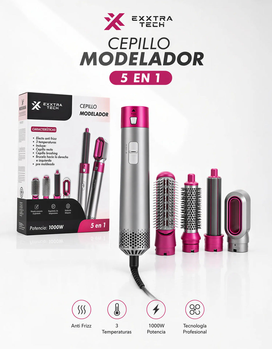 Set Modelador de Cabello 5 en 1 · Cepillo Secador