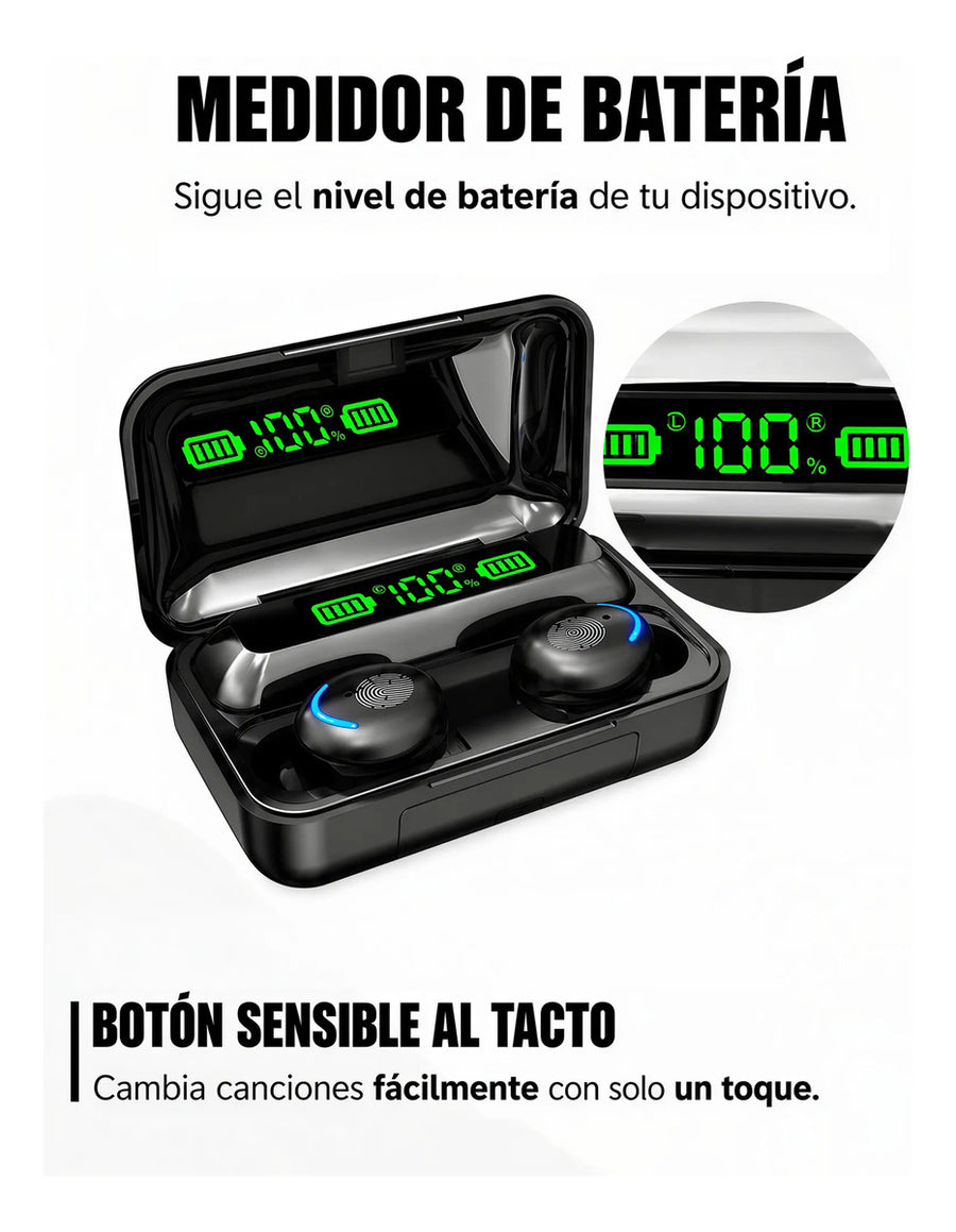 Audífonos Bluetooth In-Ear F9-5 con Estuche de Carga